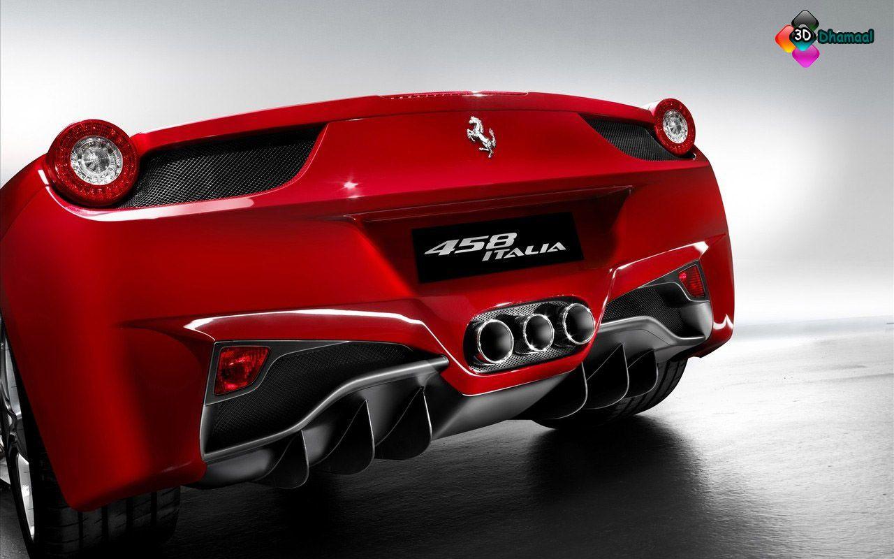 3D Wallpaper HD: Ferrari 458 italia Car Wallpaper