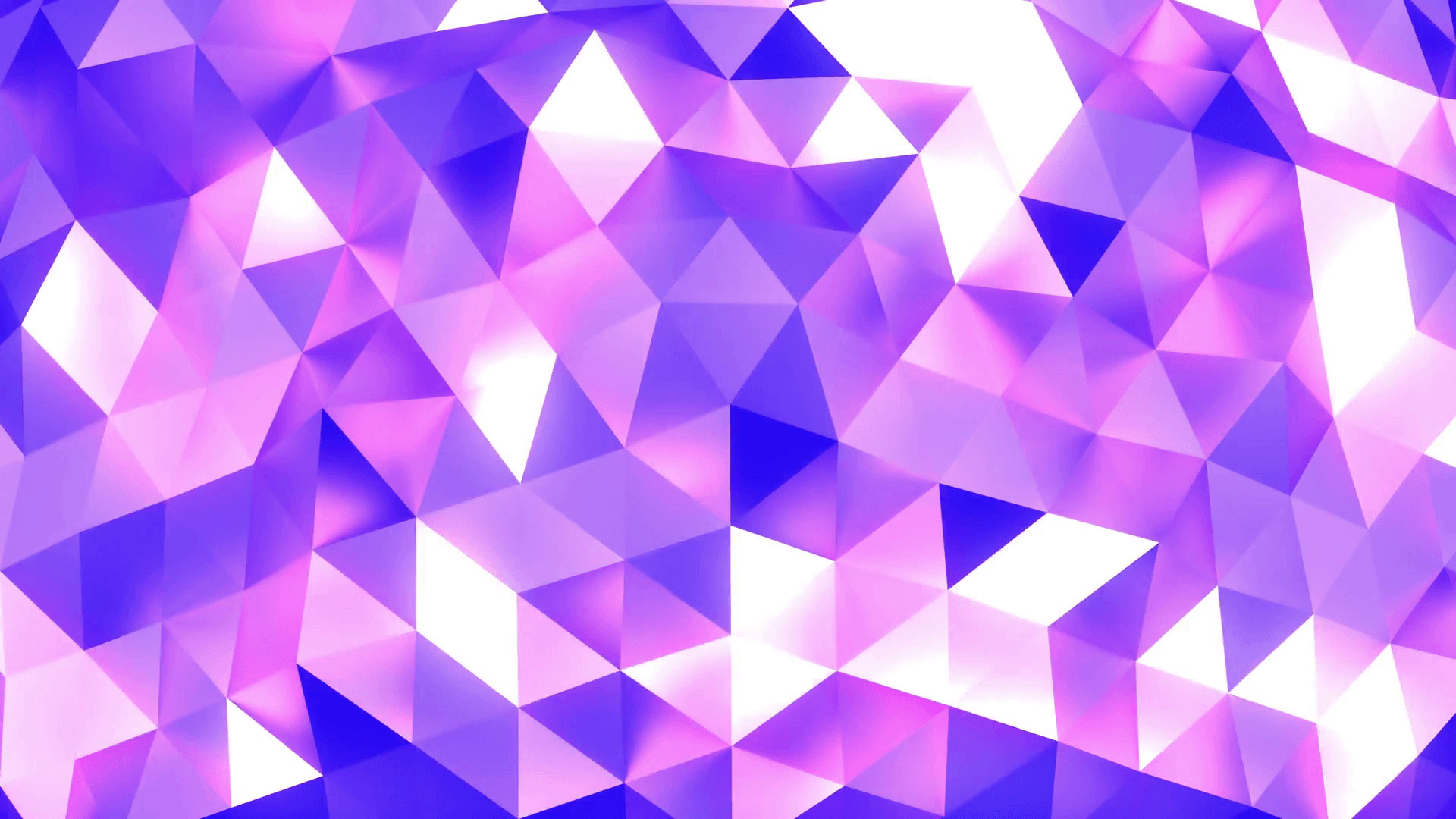 Pink abstract background of moving shinning triangles
