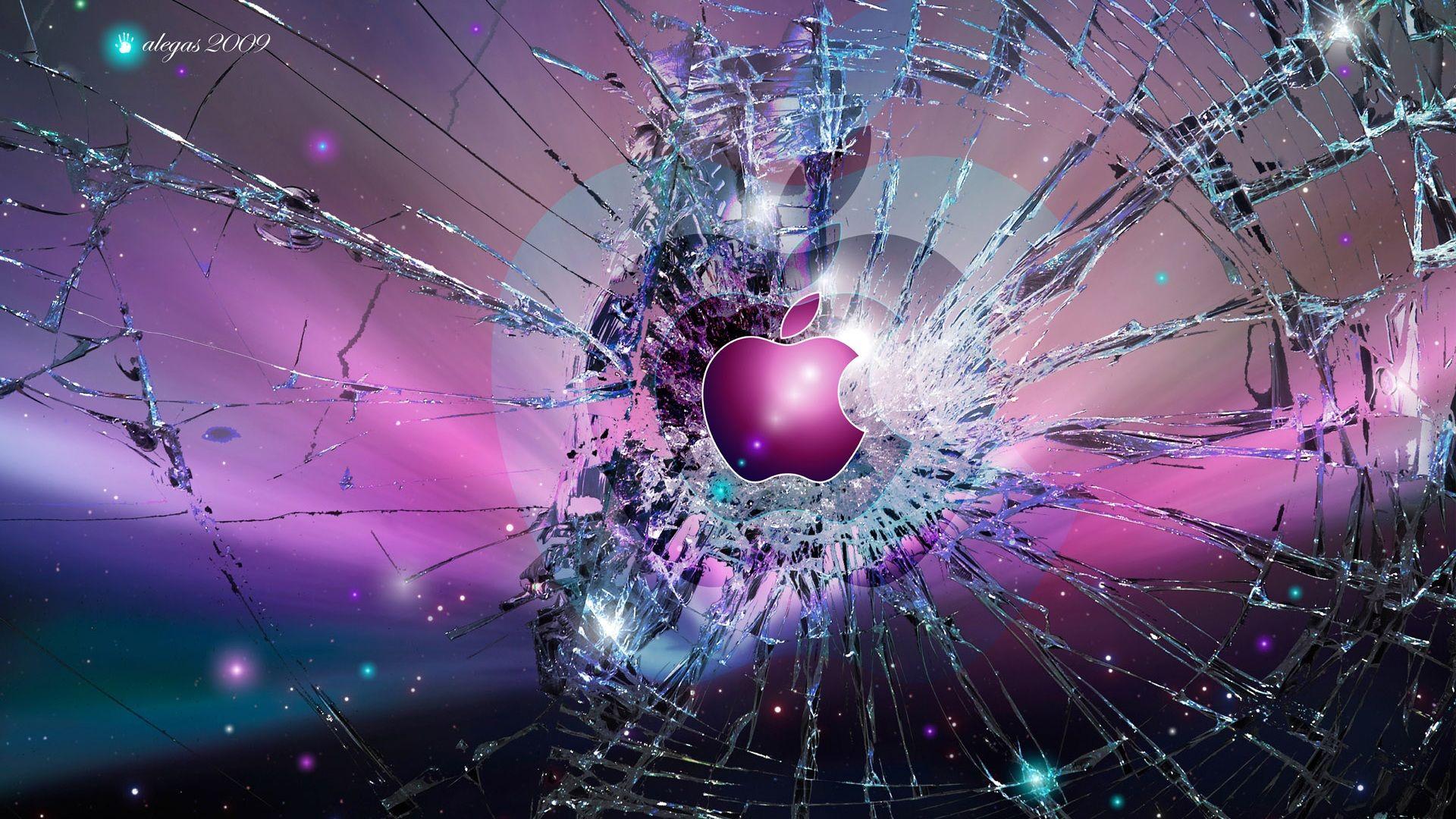Apple Broken Screen HD Wallpaper