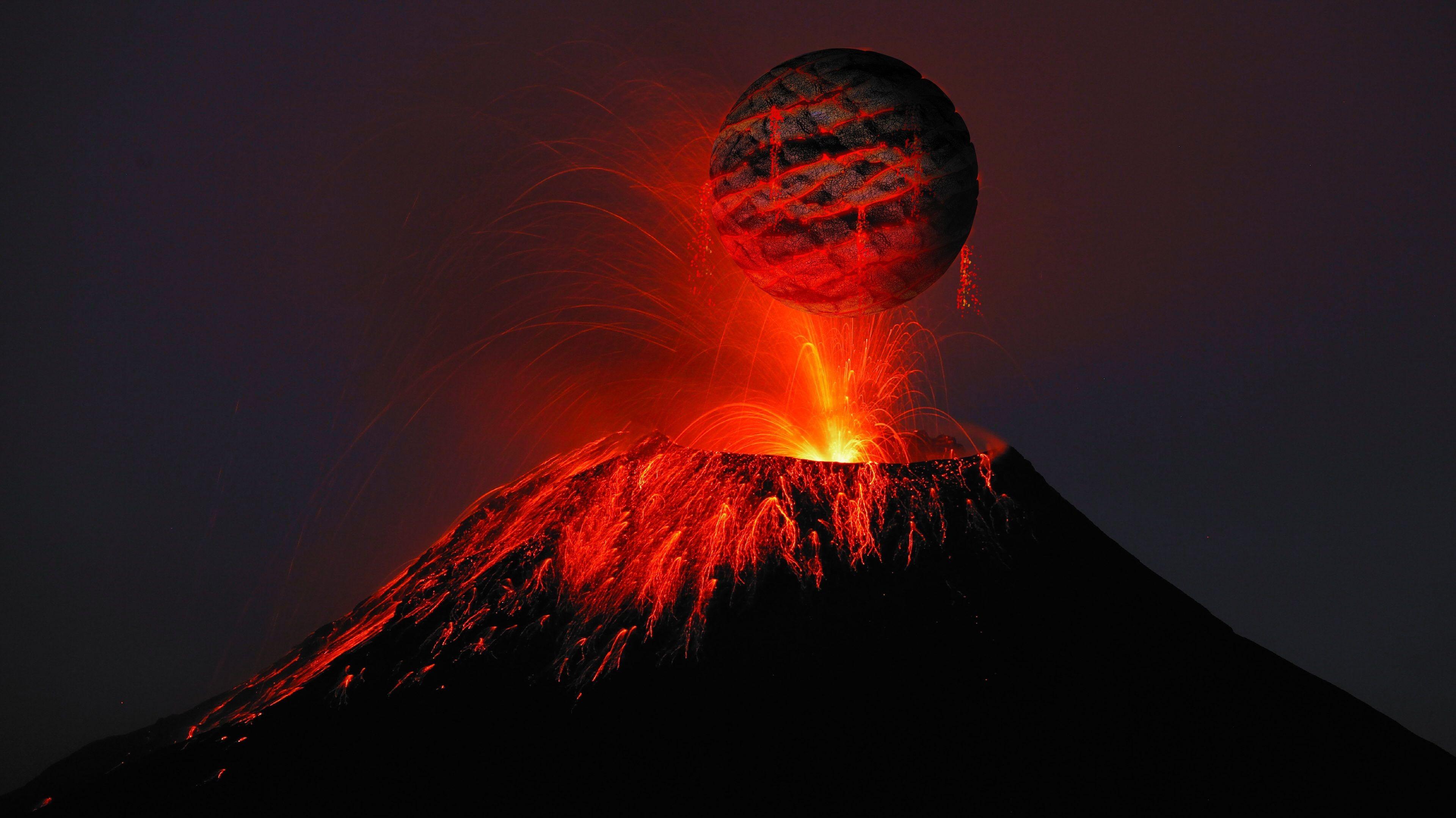 Volcano Lava 4k, HD Nature, 4k Wallpaper, Image, Background