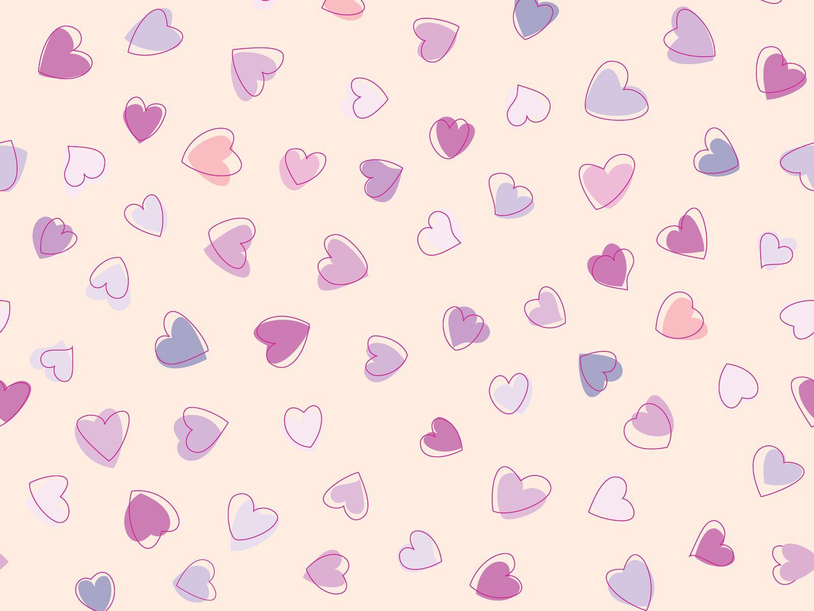Cute Heart Pattern Wallpaper