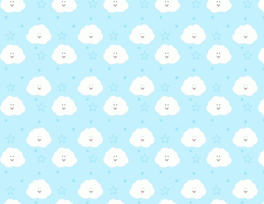 Kawaii light blue cloud wallpaper. Wallpaper. Cloud