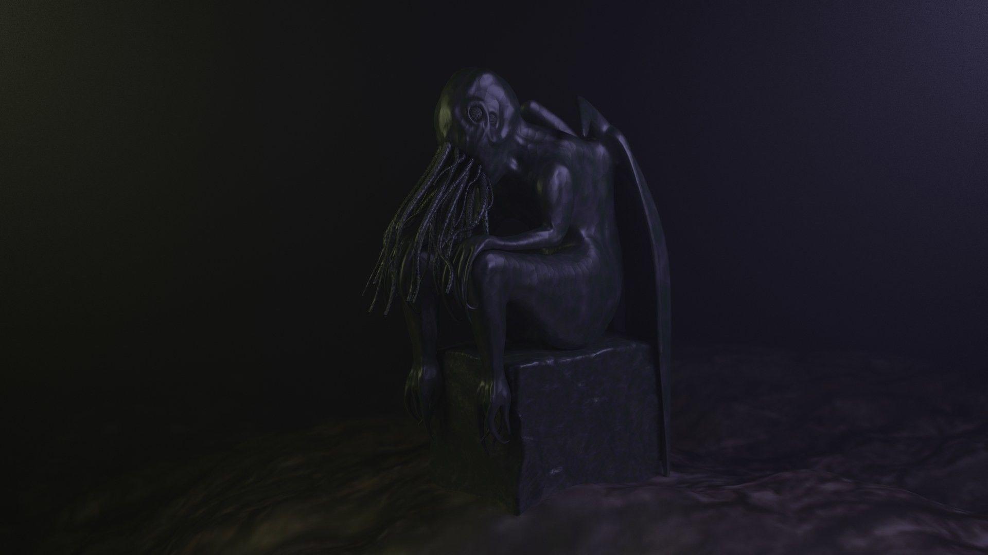 Cthulhu figure based on HP Lovecraft's sketch Blender