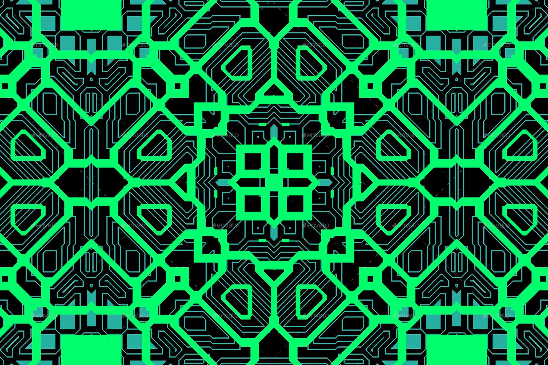 Techno Pattern Background