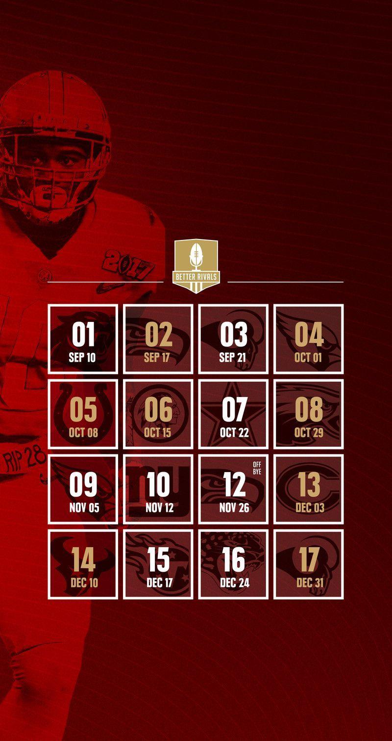 49ers 2017 schedule wallpaper for iPhone, Android, desktop