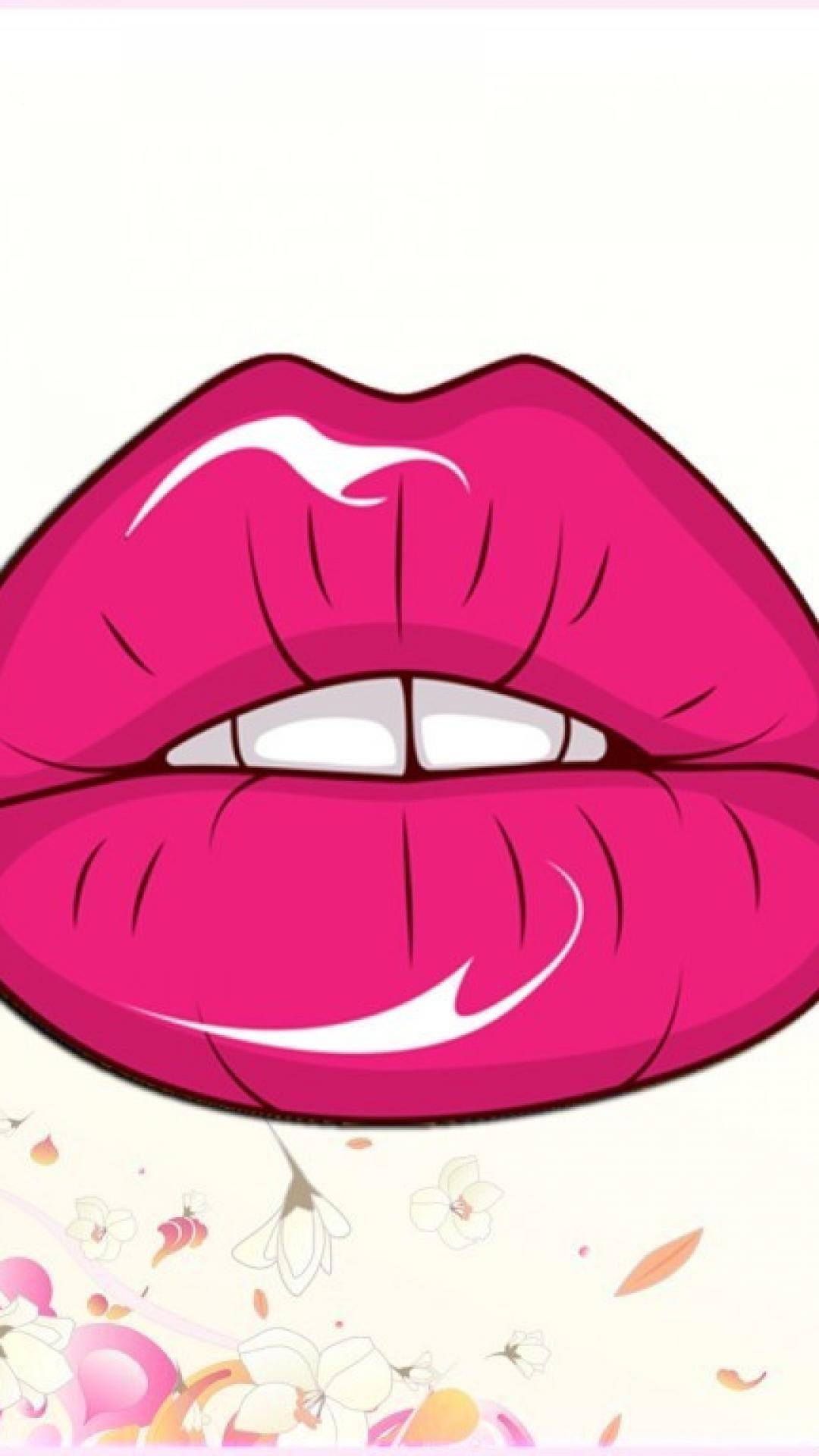 Pink lips wallpaper Gallery