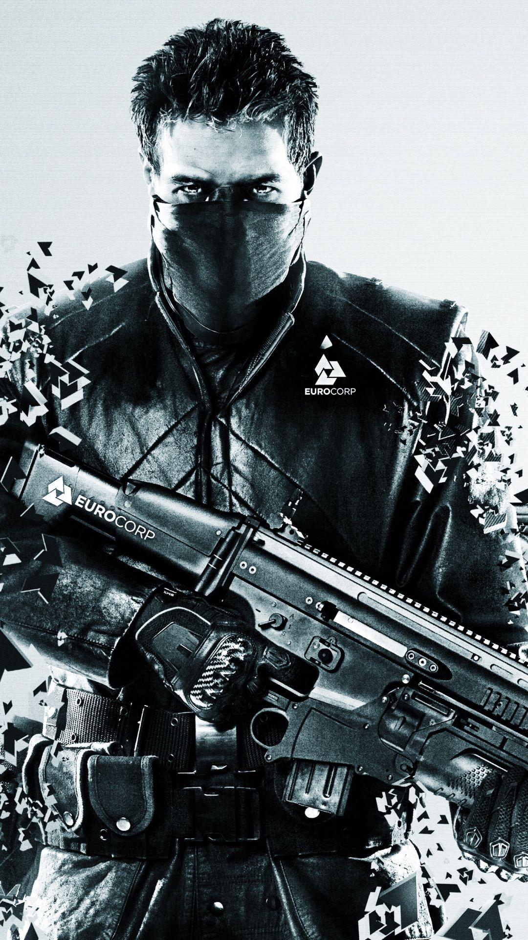 HD Background Syndicate EA Eurocorp Shooter Black And White Gun Mask