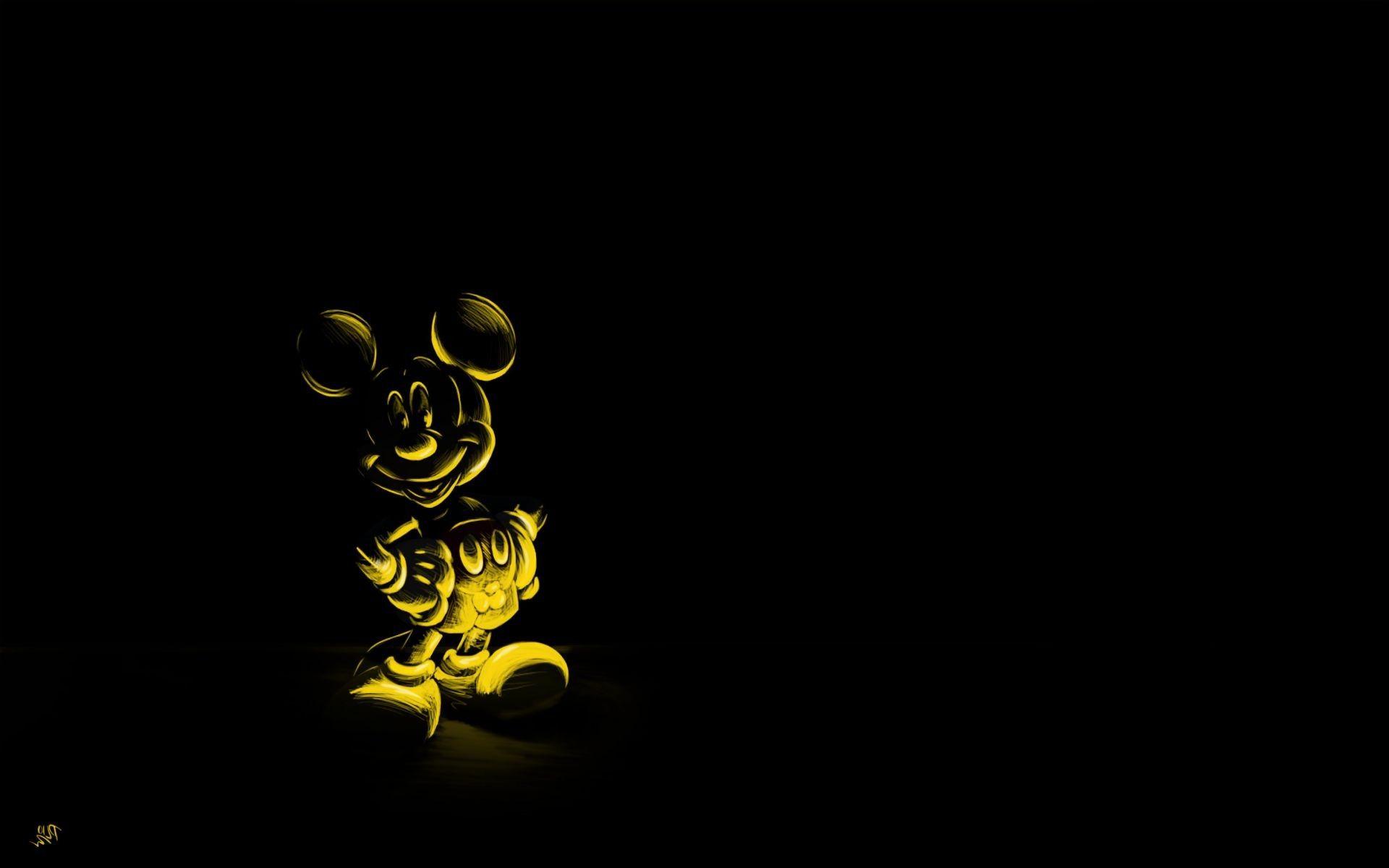 Mouse Black background character Mickey mouse cartoon. Android