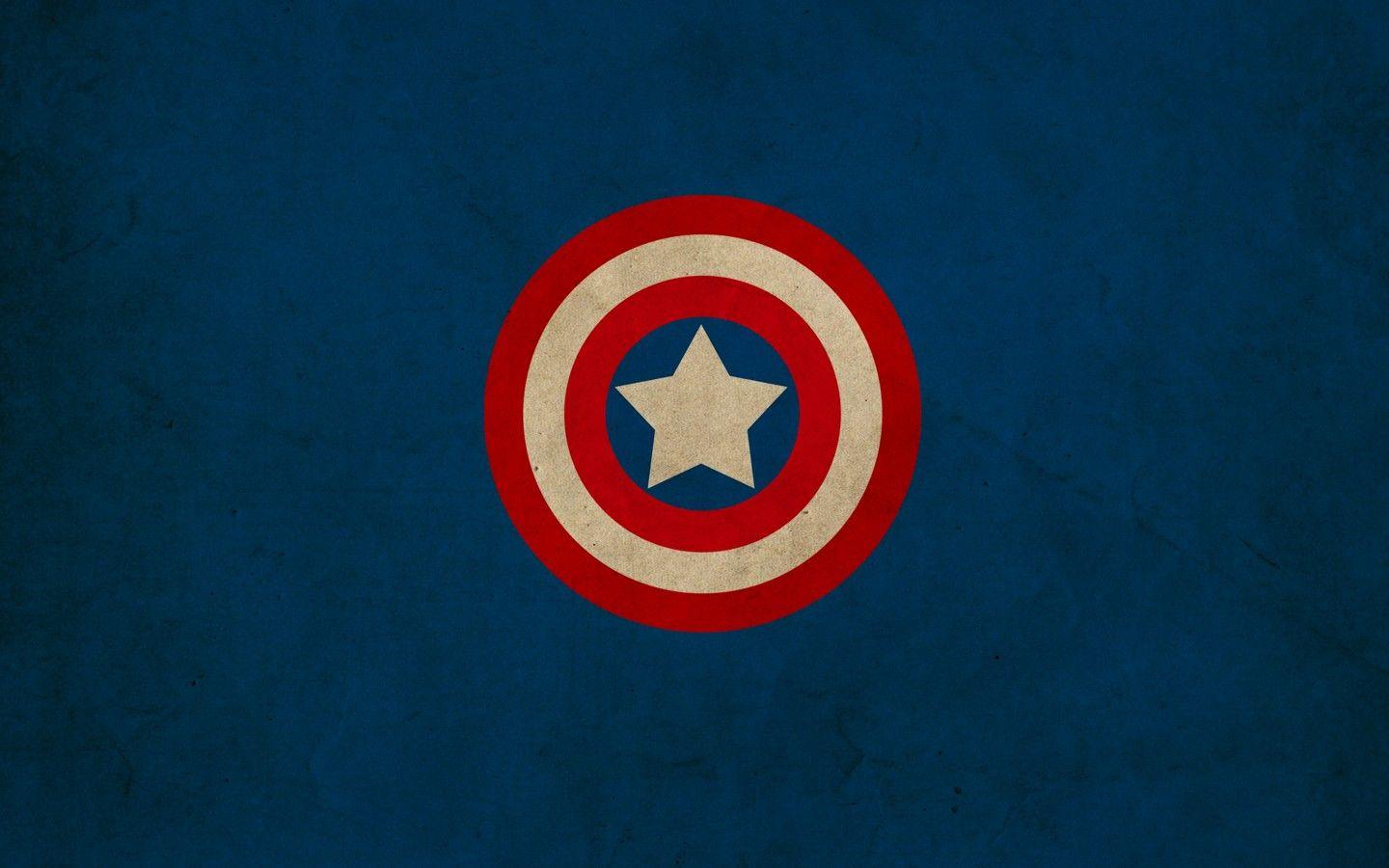 Minimalistic Captain America shield Marvel Comics logos Franck Grzyb