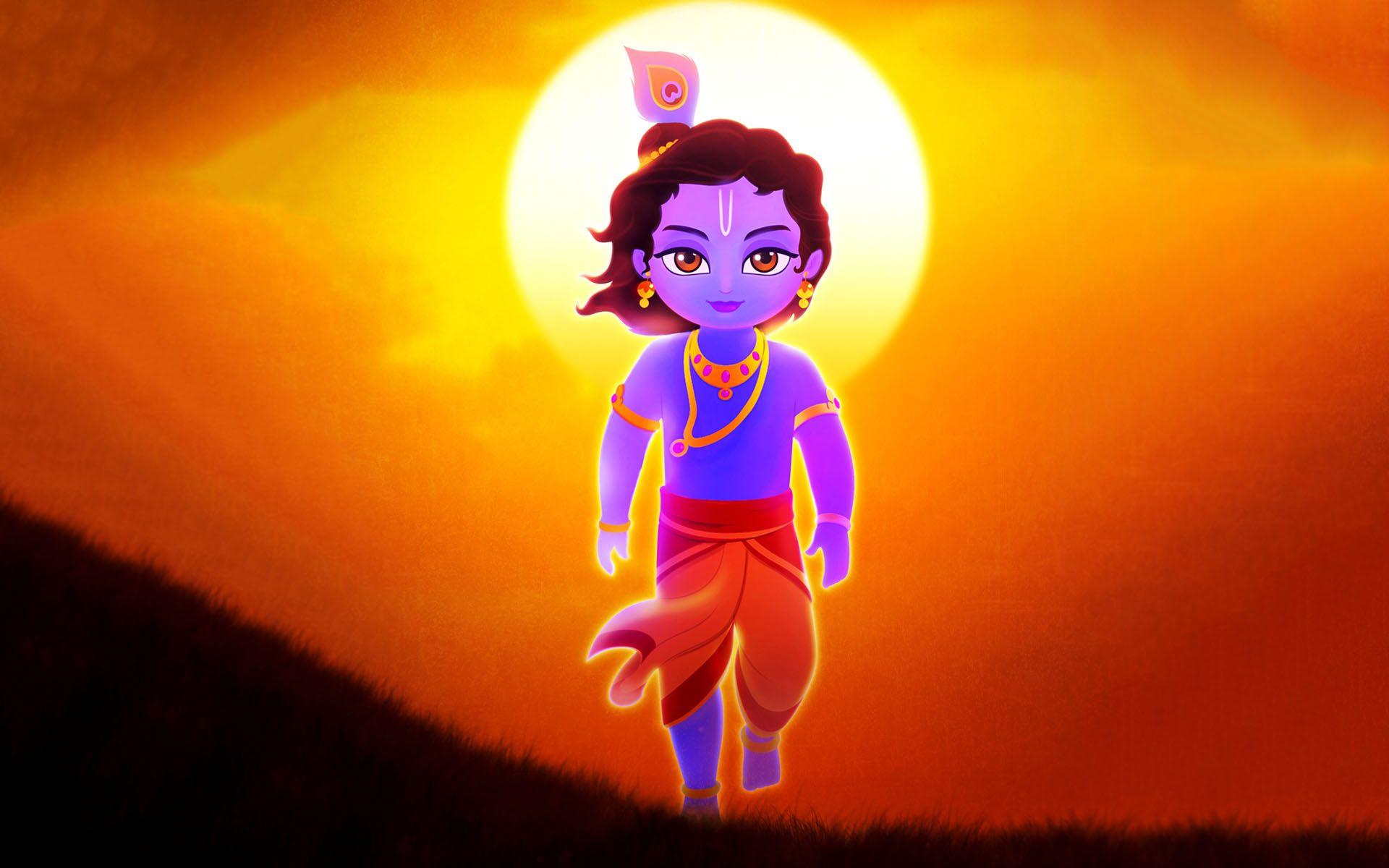 Lord Krishna Illustration wallpaper