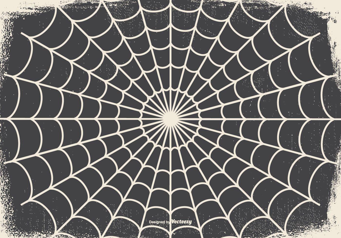 Old Spooky Halloween Spider Web Background Free Vector
