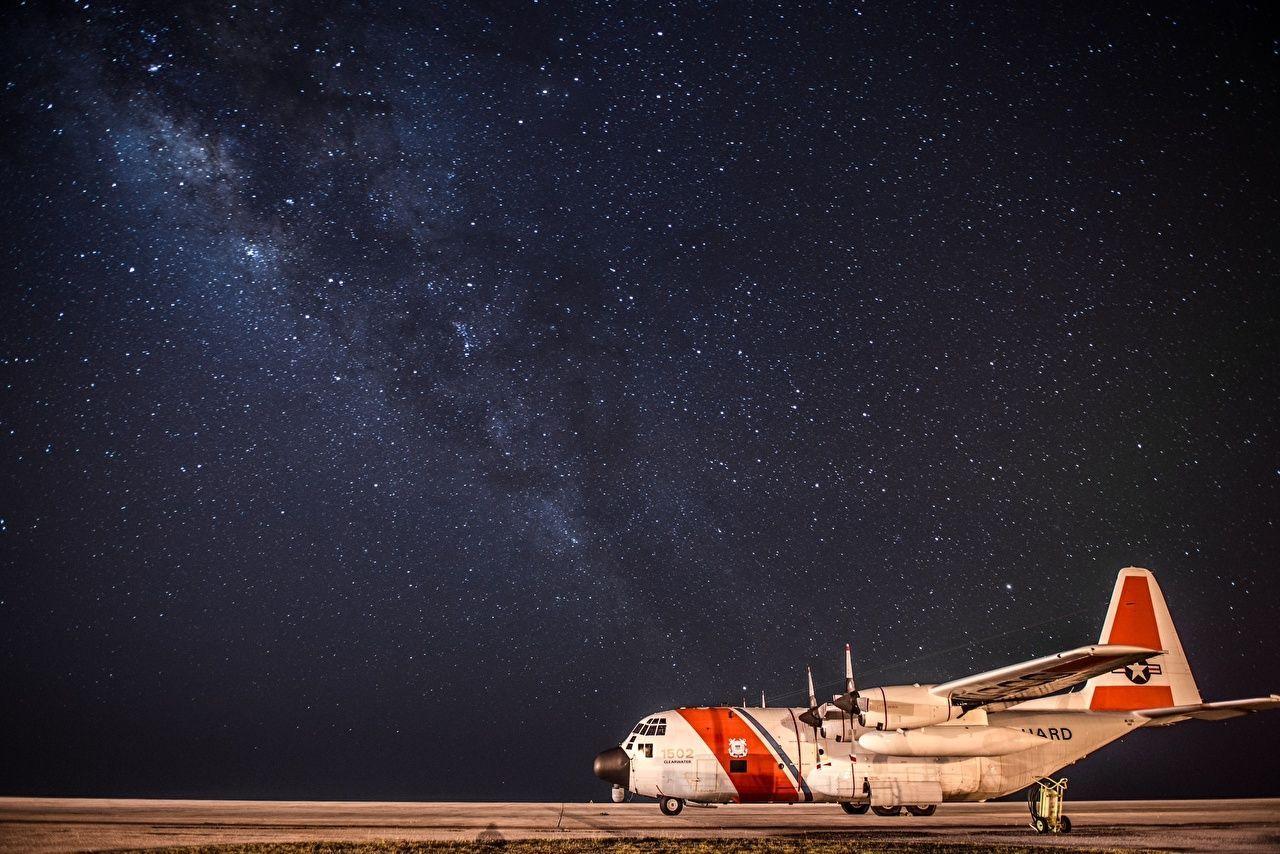 Photo Airplane Stars C 130 Hercules Sky Aviation