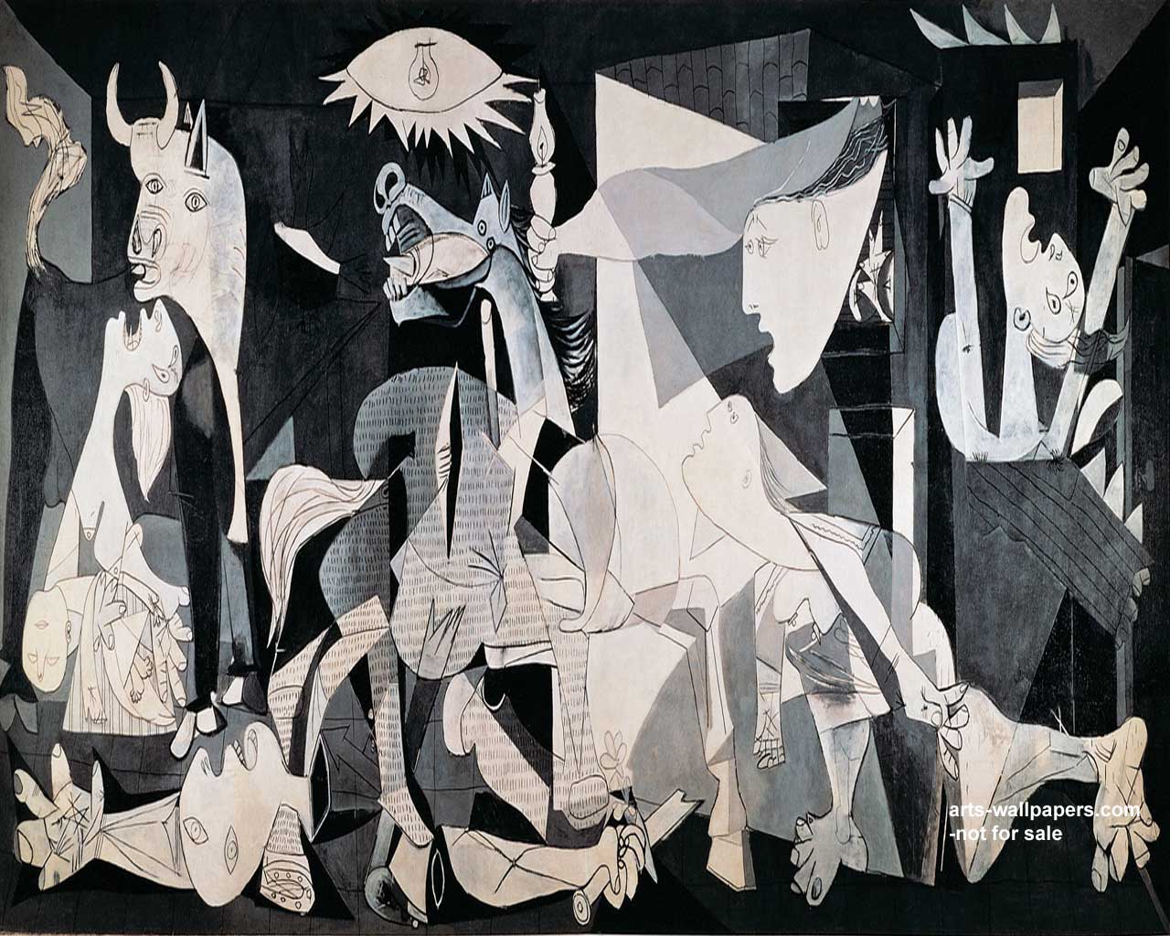 Guernica Wallpaper, Guernica Poster, Guernica, c.1937 Pablo Picasso