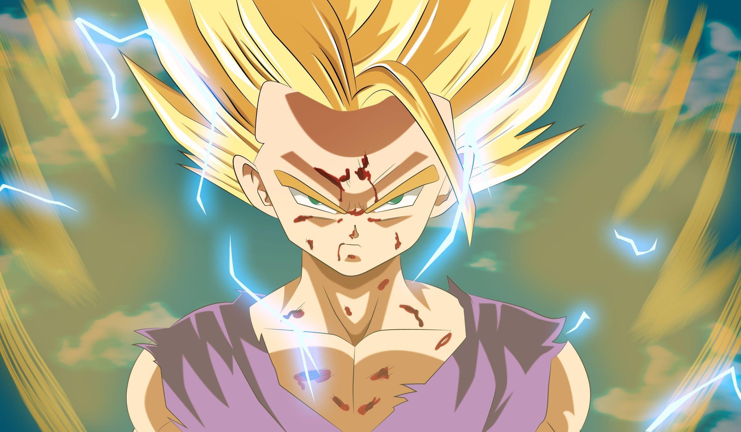 Wallpaper gohan super saiyan 2