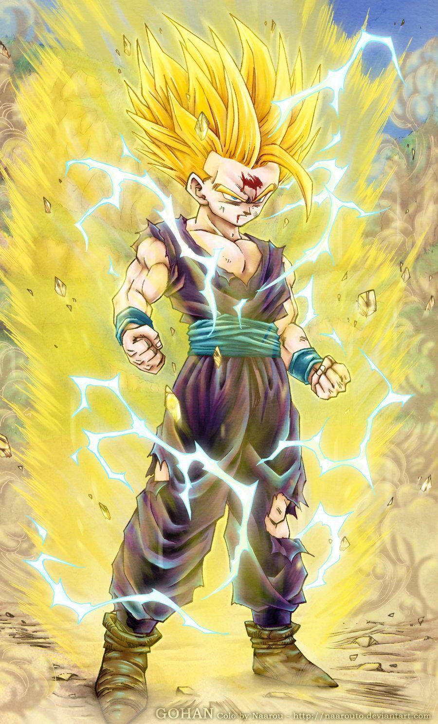 gohan super saiyan 2 kamehameha wallpaper