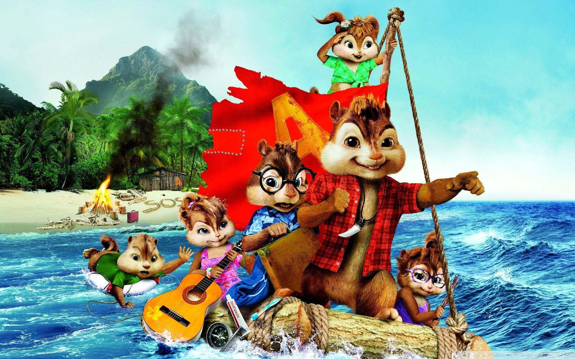 Alvin and the Chipmunks Chipwrecked ❤ 4K HD Desktop