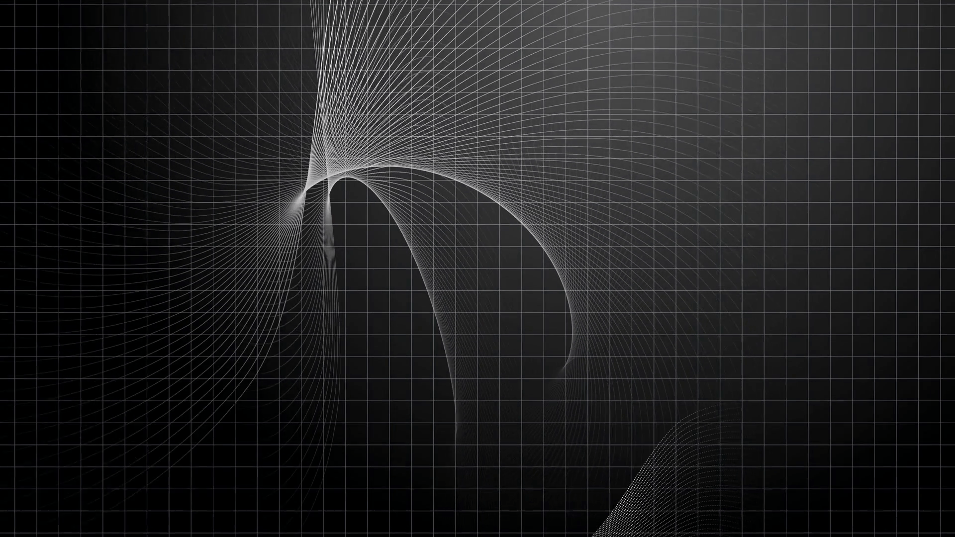 Abstract geometric dark gray background with moving curves