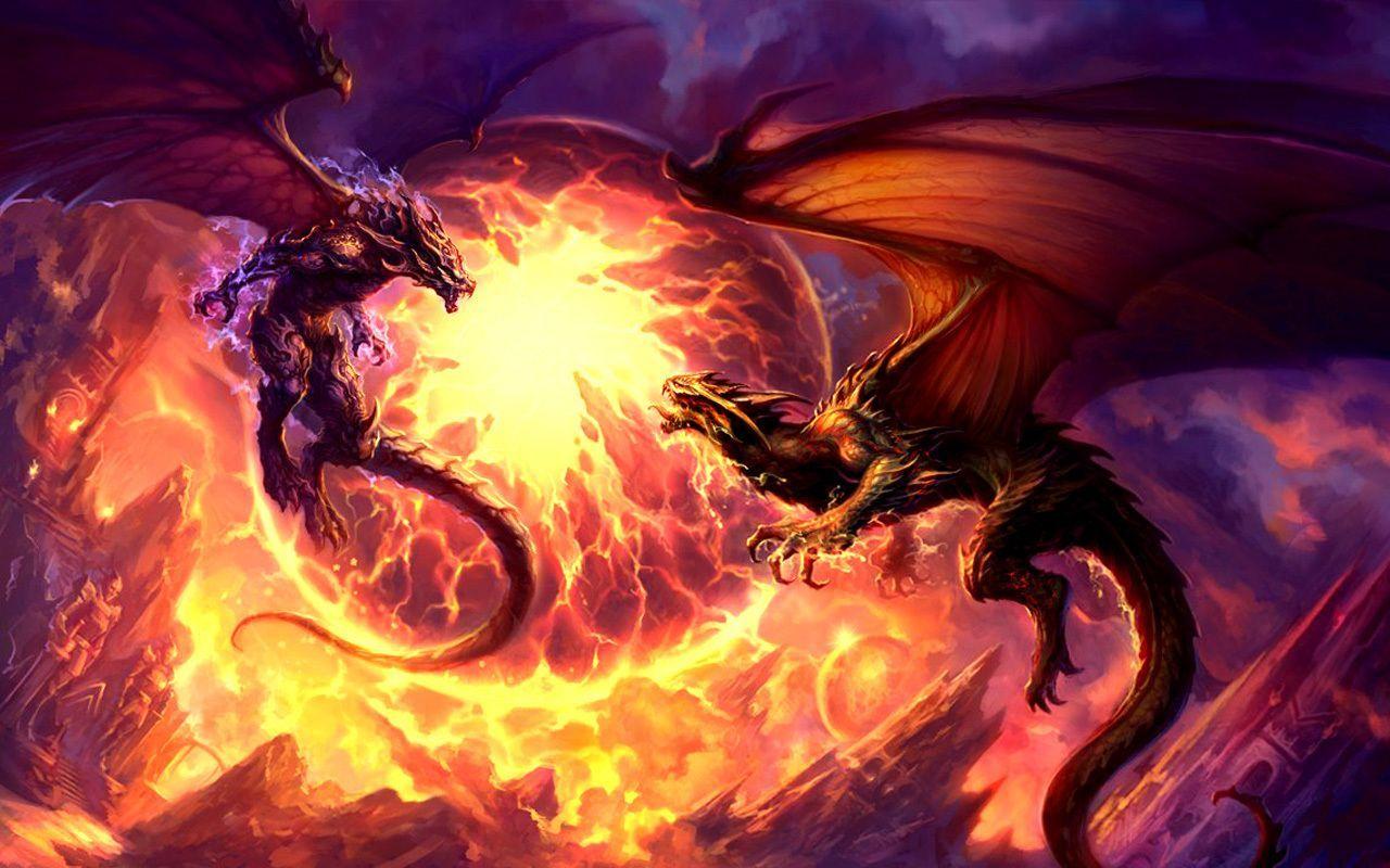 Dragon Wallpaper. dragons. Dragon picture, Dragon fight