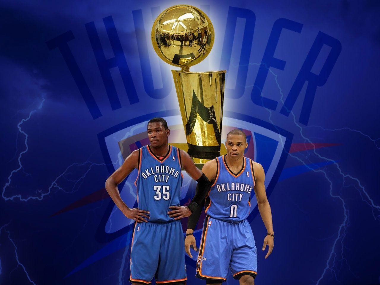 nba.. City Thunder NBA Trophy Wallpaper Big Fan of NBA
