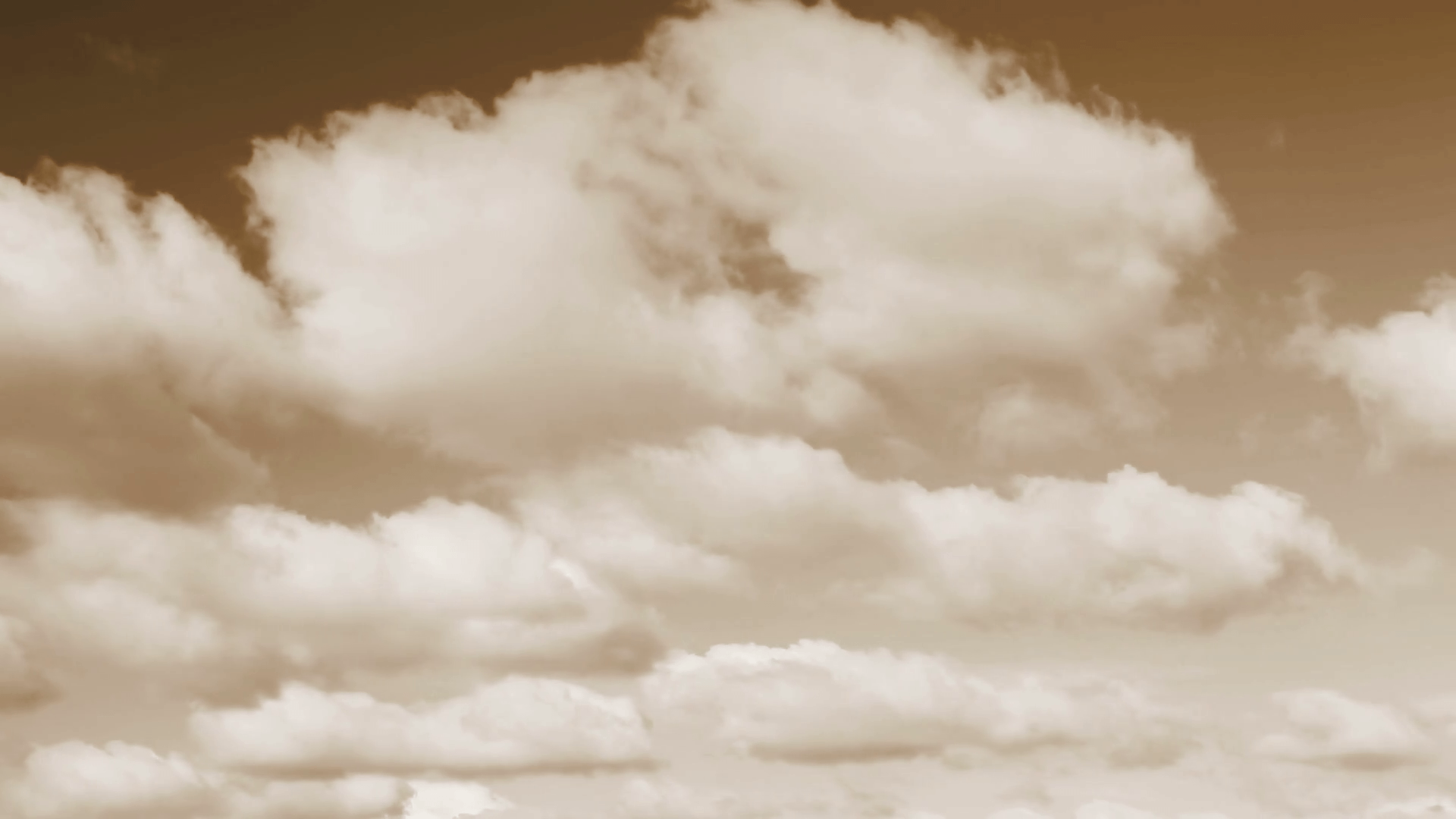 Beautiful Sepia Tone Sky And Clouds Loop Stock Video Footage