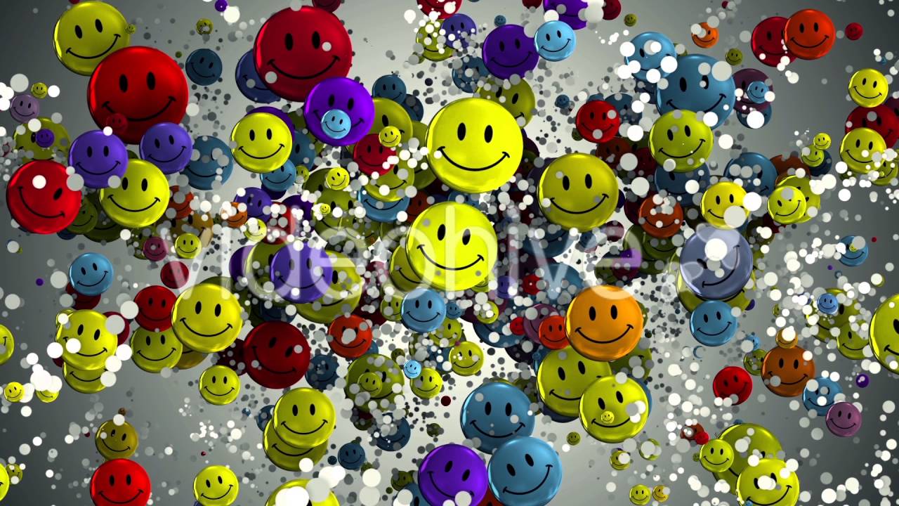 Smiles Positive Smiley Background Motion Graphic Loop Animation