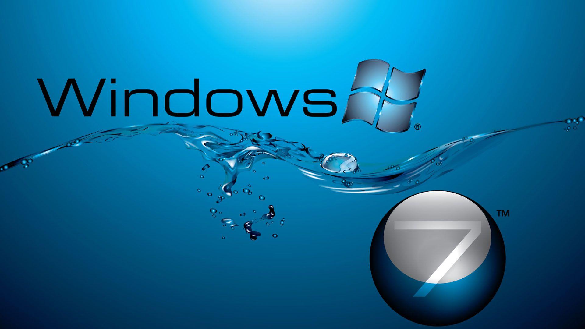 Windows 7 In Water Flow 1920×1080 HD 1080p Wallpaper. Lugares para