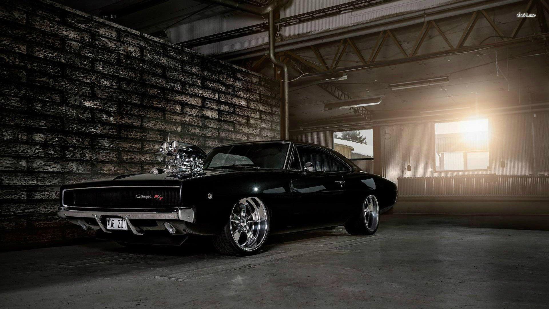 Vintage black muscle car, Fast and Furious, Dodge Charger, car
