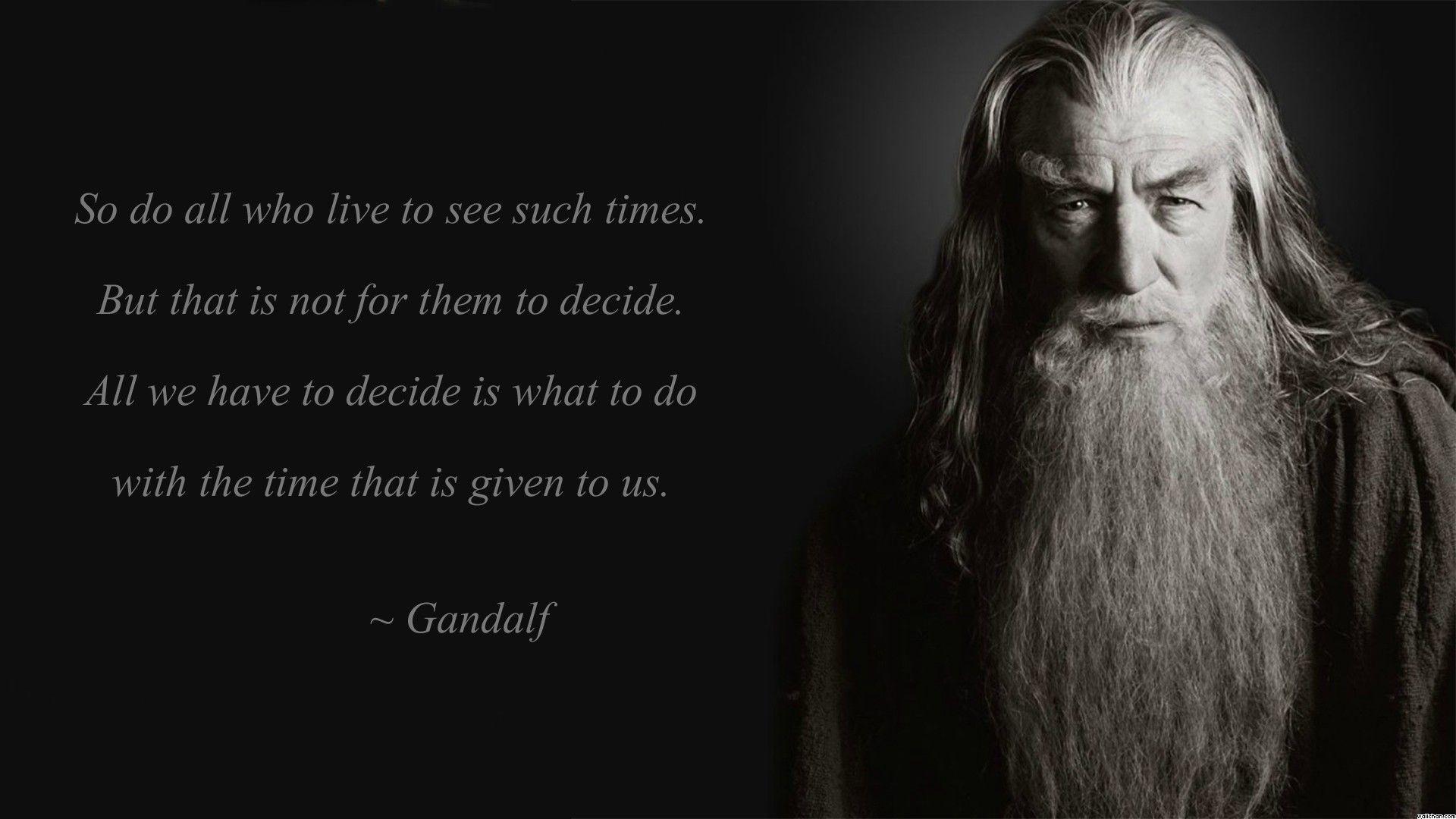 Gandalf Wallpaper Quote