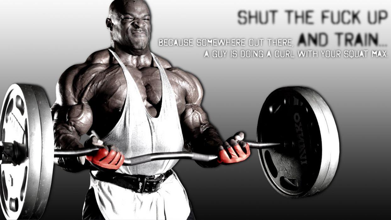 Bodybuilding Bodybuilder Curl Ronnie Coleman Weights Men Males