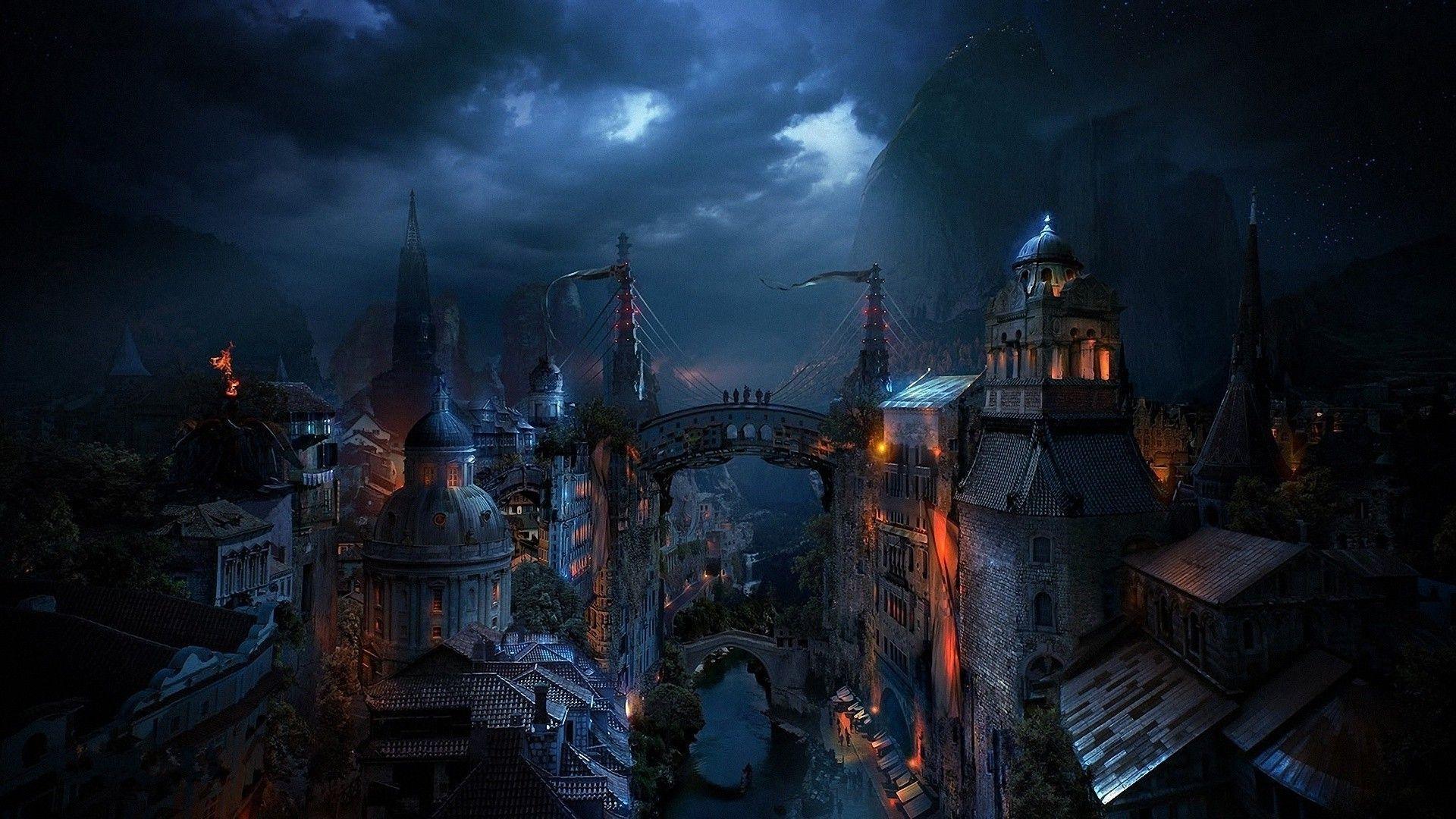 Dark City Background