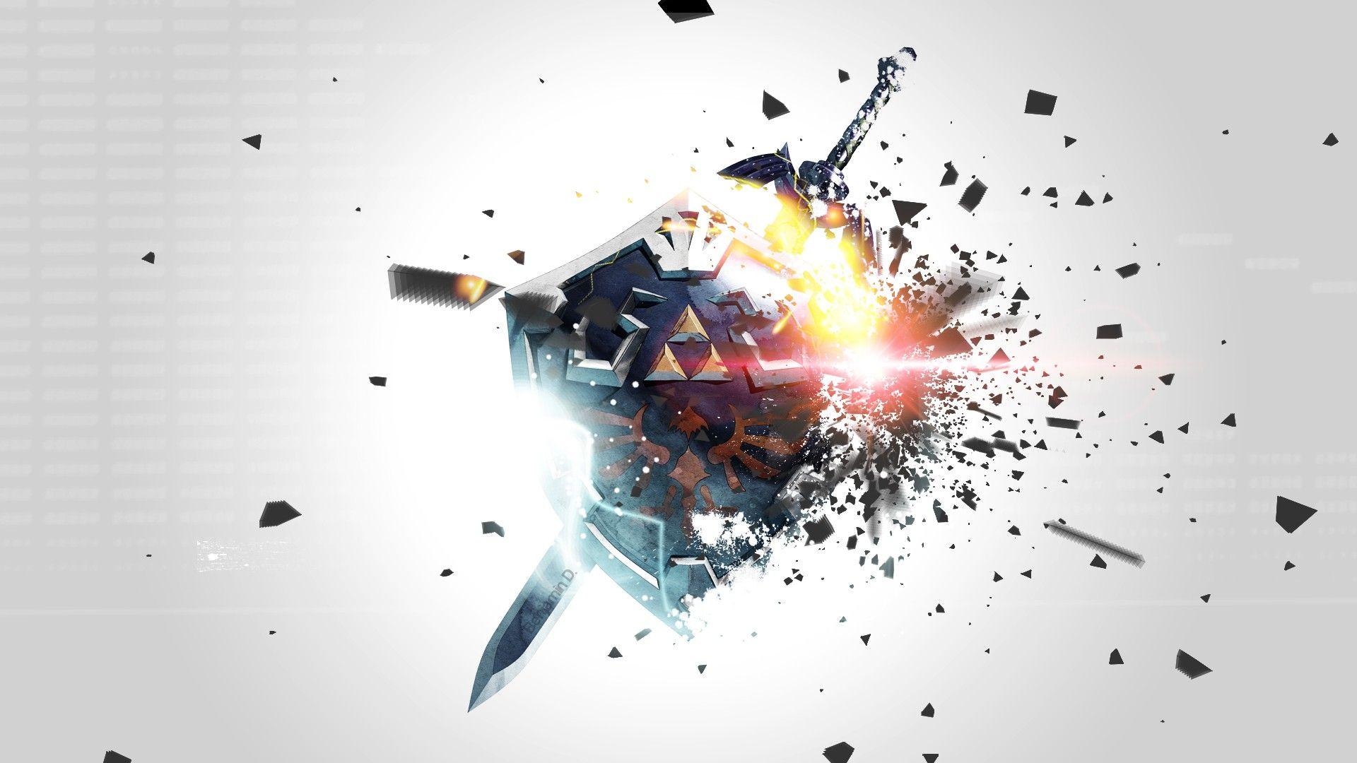 zelda wallpaper sword and shield