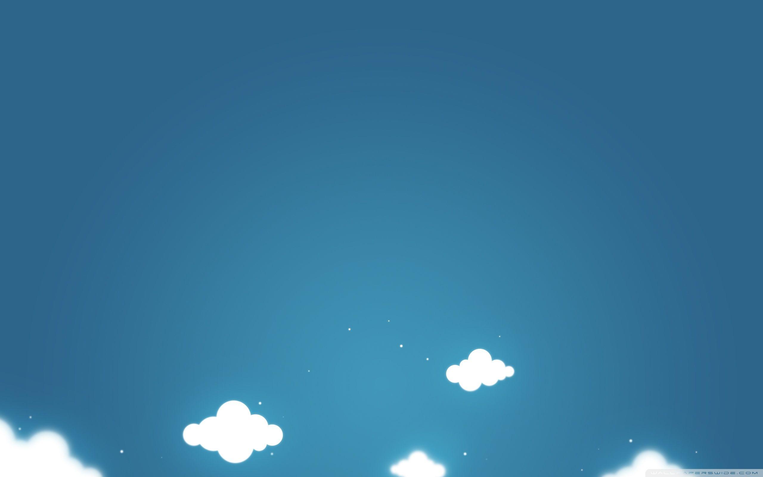 Cartoon Clouds And Blue Sky Ultra HD Desktop Background