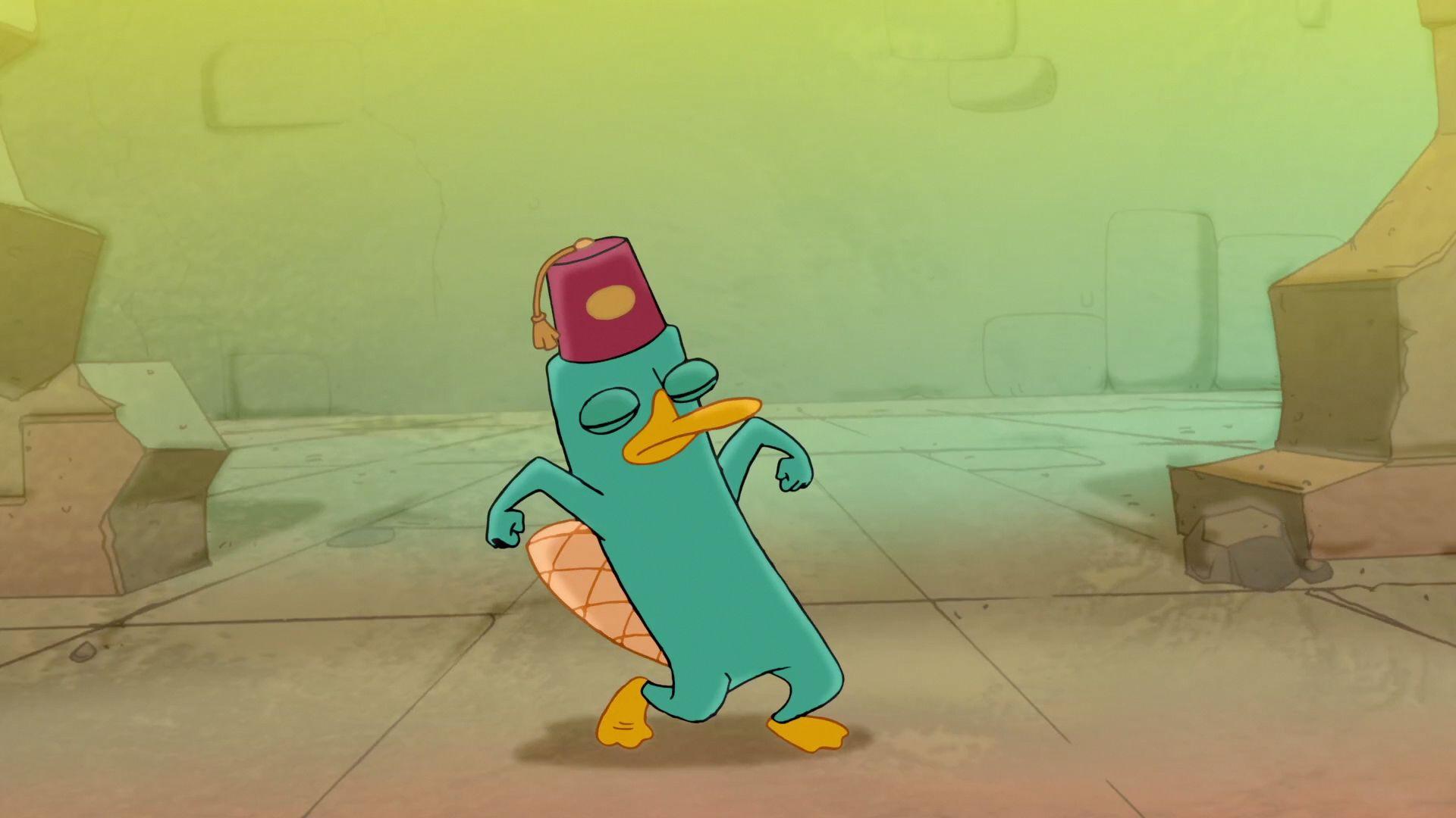 Perry in a Fez. Phineas and Ferb