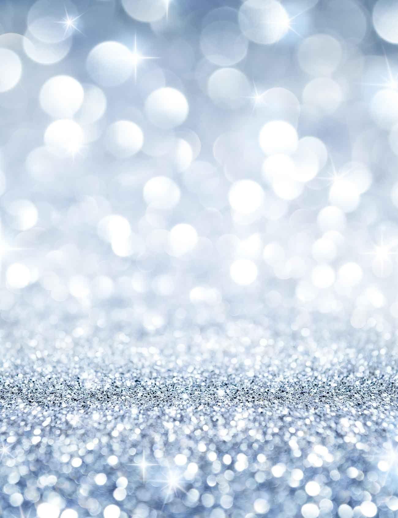 Light Silver Bokeh Sparkle Background For Christmas Backdrop