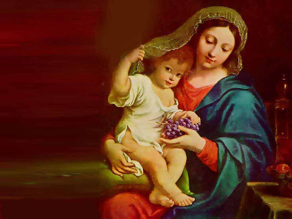 Mary and Baby Jesus. Mary and jesus, Mother mary wallpaper