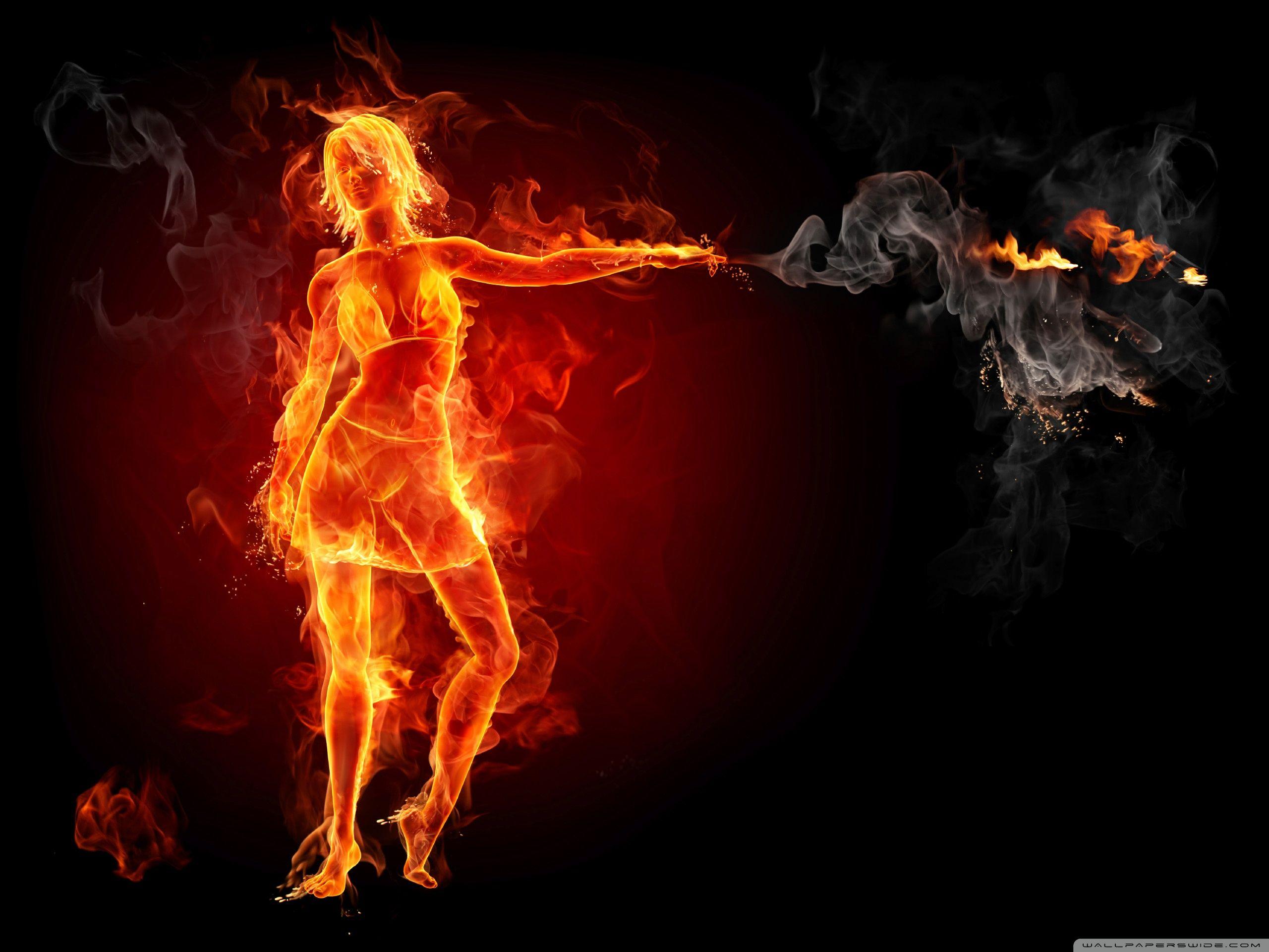 Hot Girl On Fire ❤ 4K HD Desktop Wallpaper for • Wide & Ultra