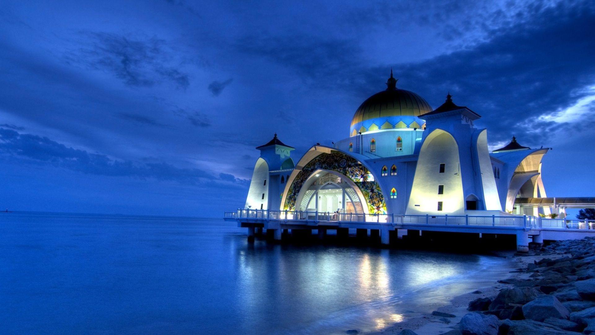 Masjid Selak Melaka Full HD Wallpaper