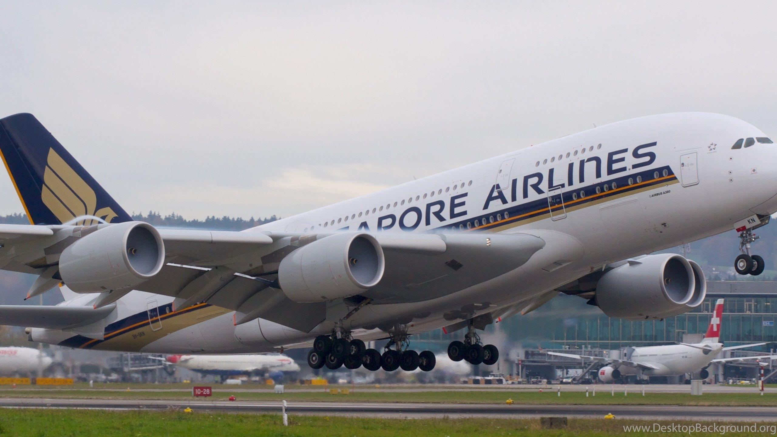 Singapore Airlines & Fly Emirates Airbus A380 800 Wallpaper - HD
