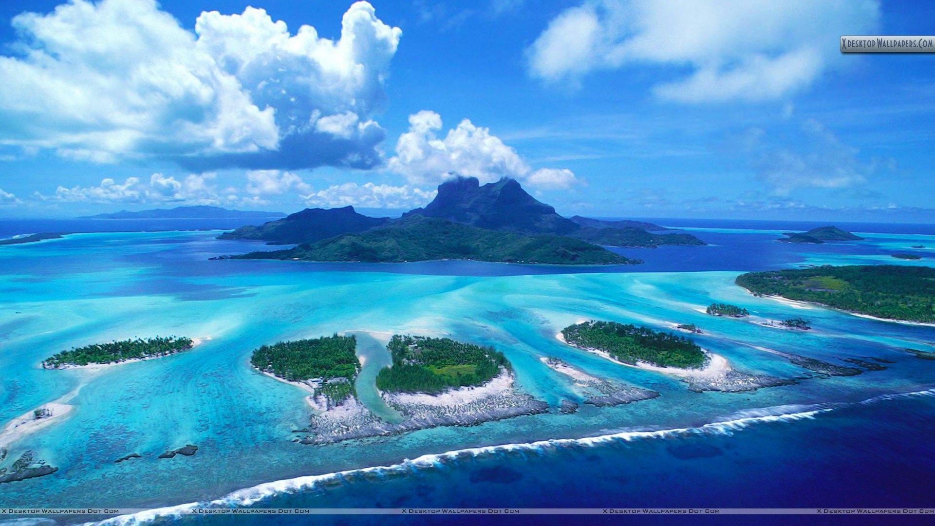 Reefs of Bora Bora, French Polynesia Wallpaper