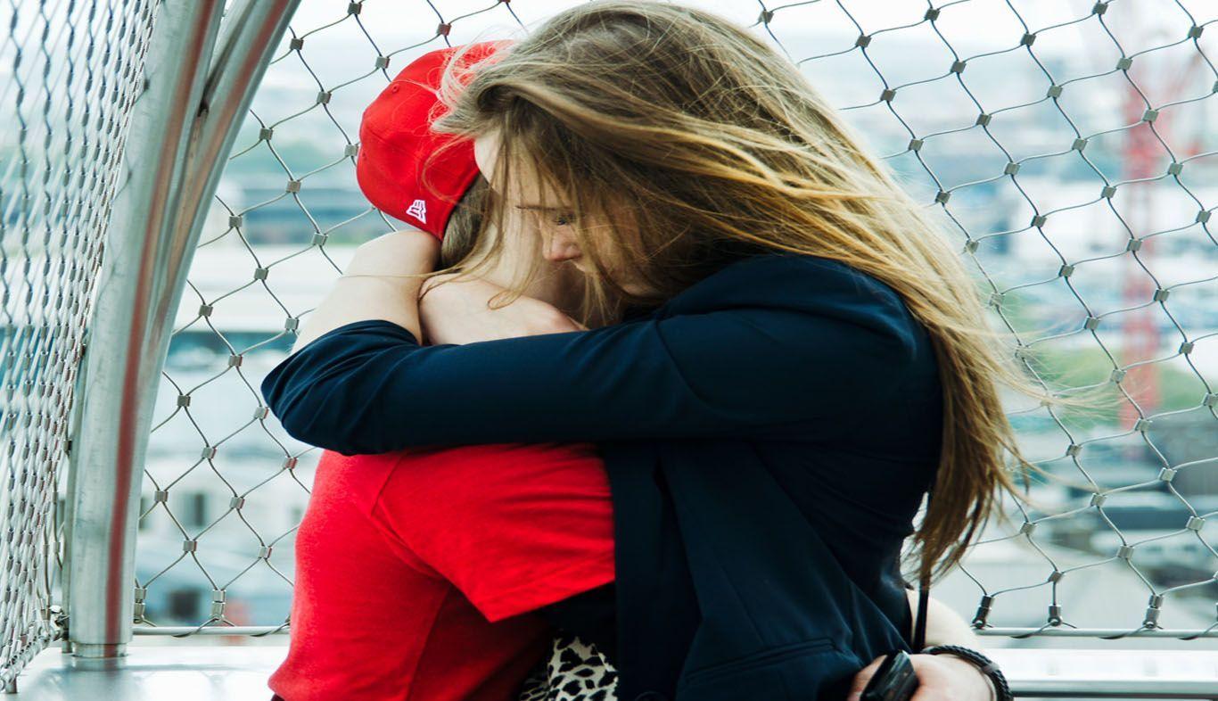 Boy And Girl Tight Hug Wallpaper. Adorable