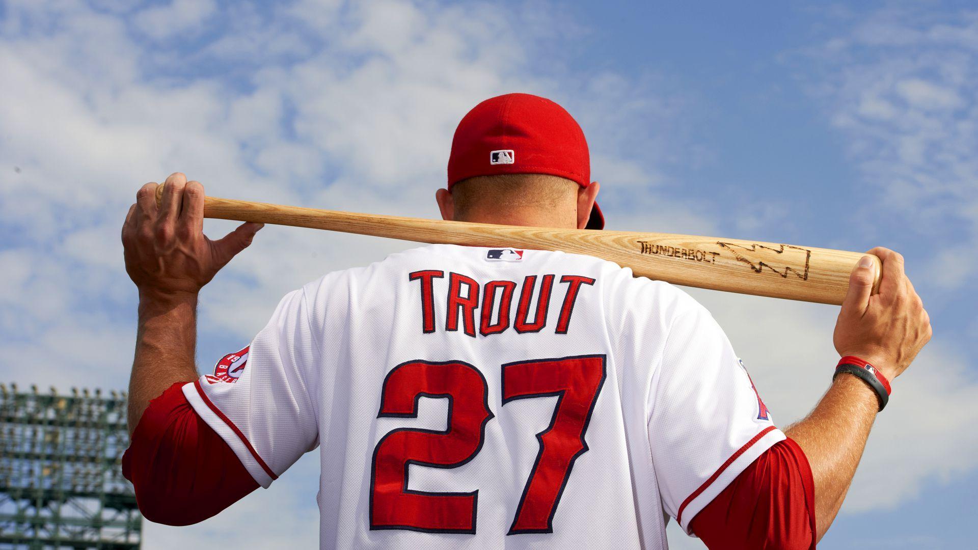 Wallpaper Baseball, Top baseball players, Mike Trout, Los Angeles