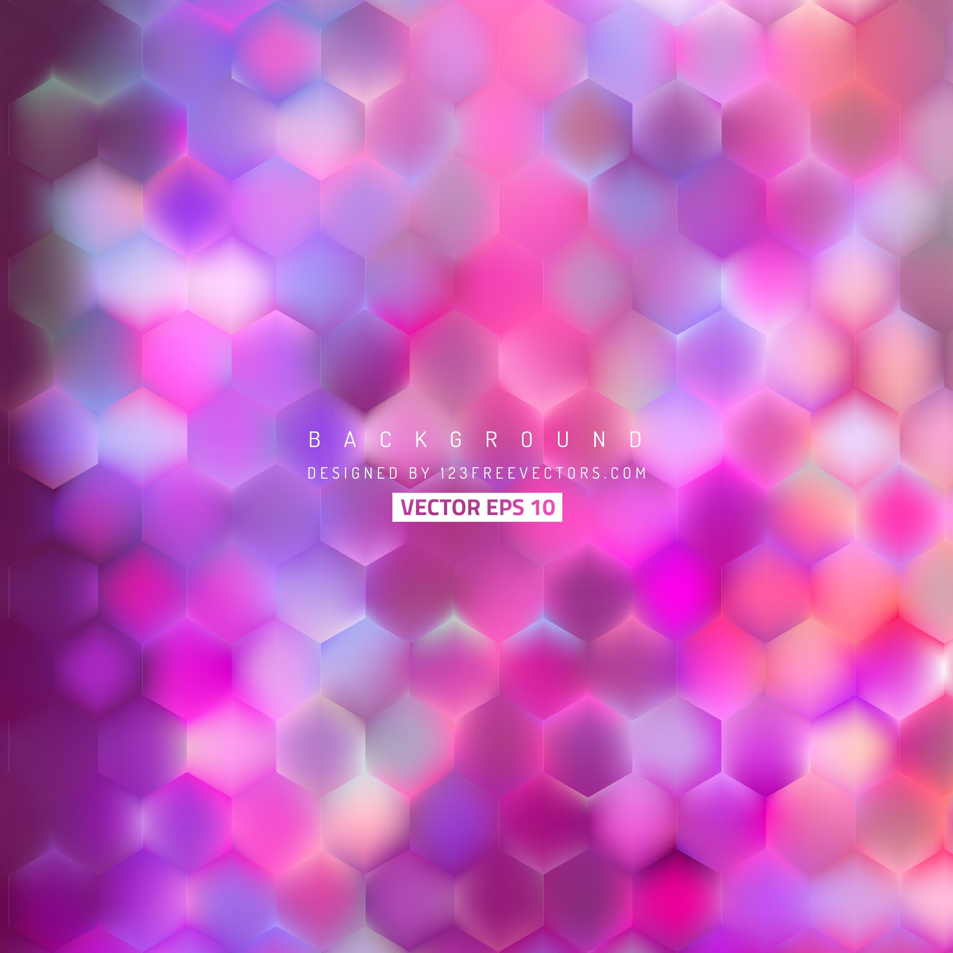 Abstract Purple Pink Hexagon BackgroundFreevectors