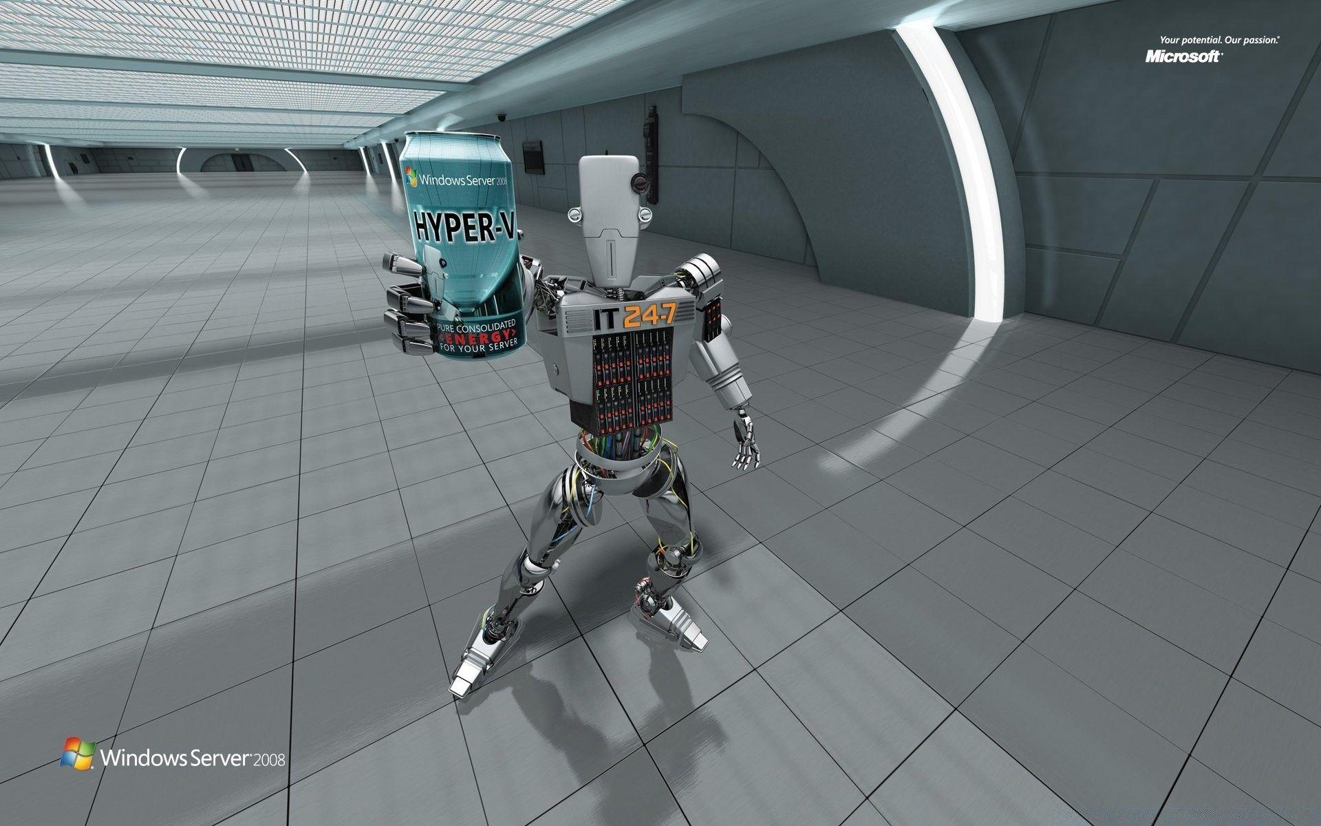 Windows Server 2008 Unleashed IT 24 7 Robot. Android Wallpaper