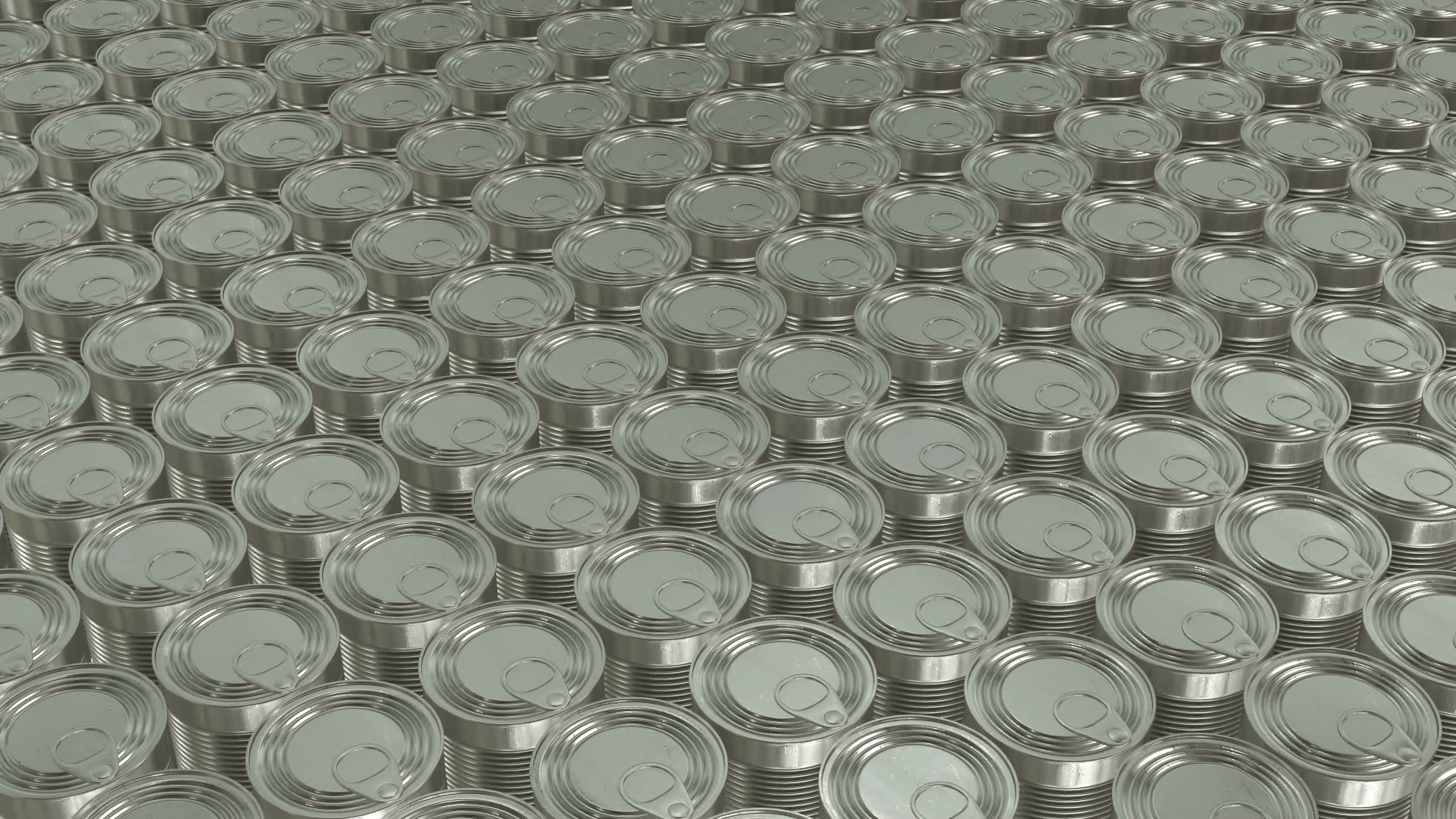 Aluminium can. 3D render of metal canned food. HD animation. Motion