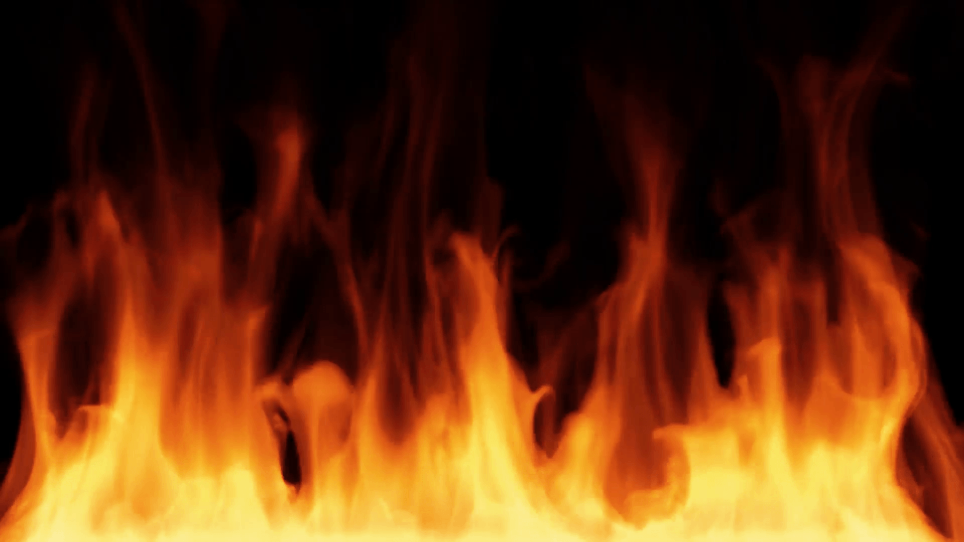 Fire burning black background Motion Background