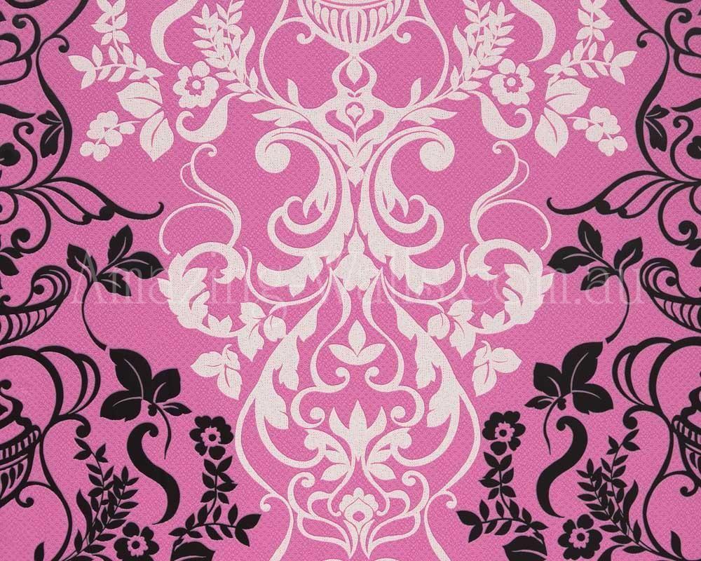 ALICE WHOW! floral baroque damask pink white black no.3146