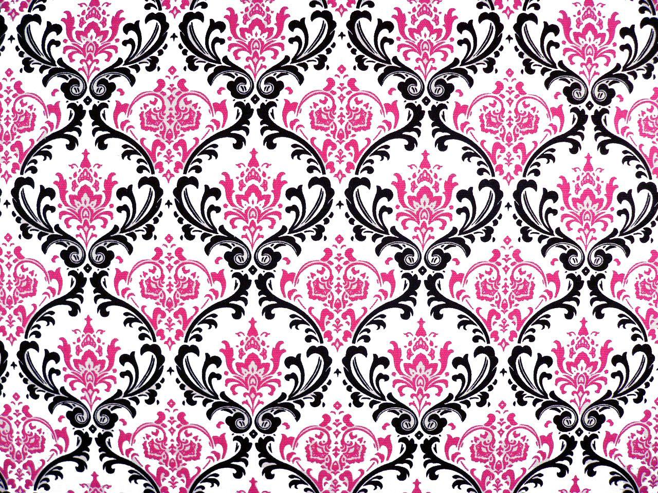 Pink Black Damask Wallpaper Wallpaper.Com