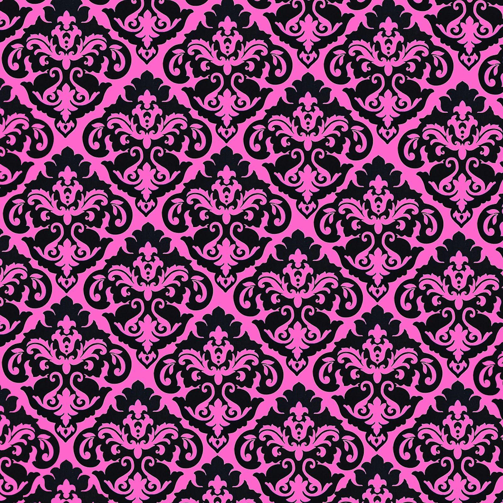 black and pink damask wallpaper pink damask flower Wallpaper.Com