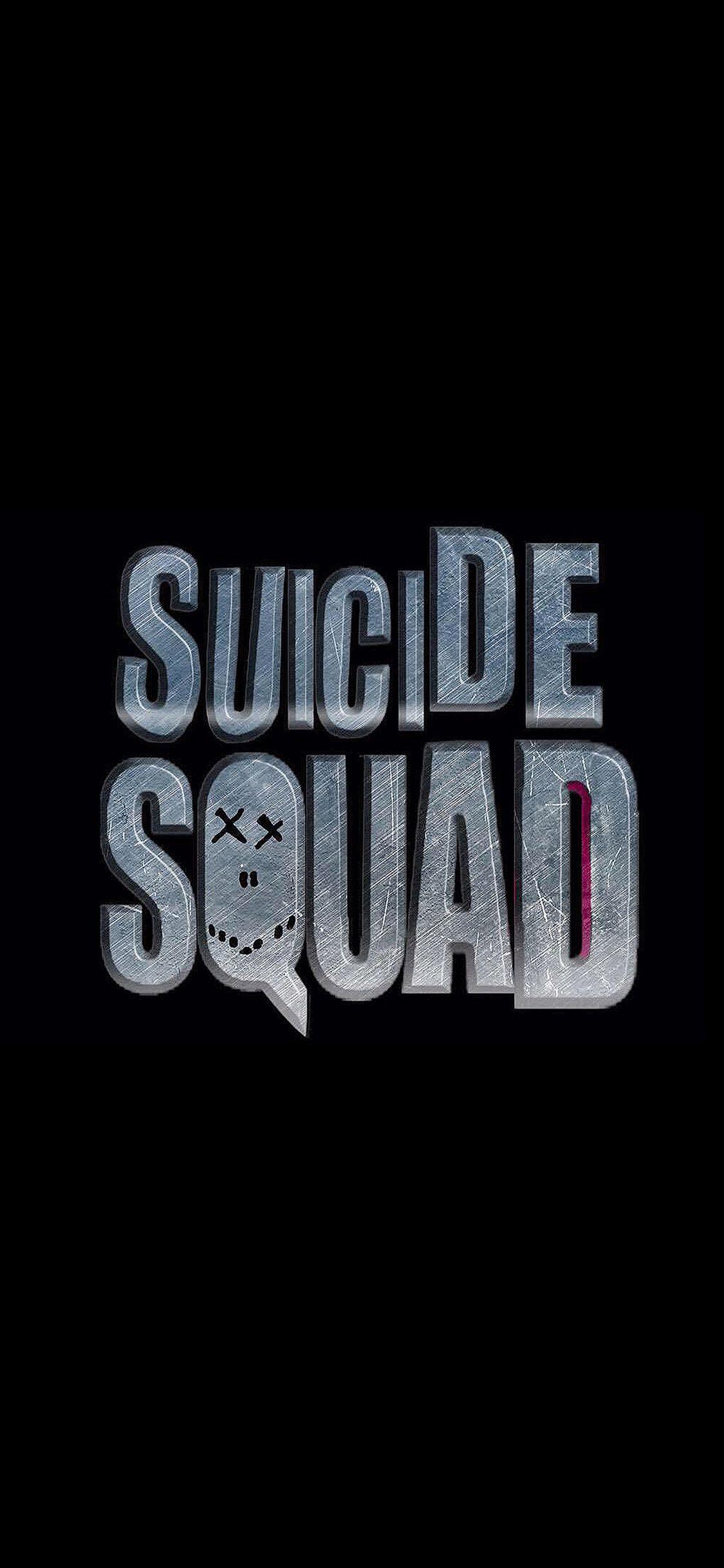 iPhone wallpaper. suicide squad logo dc art