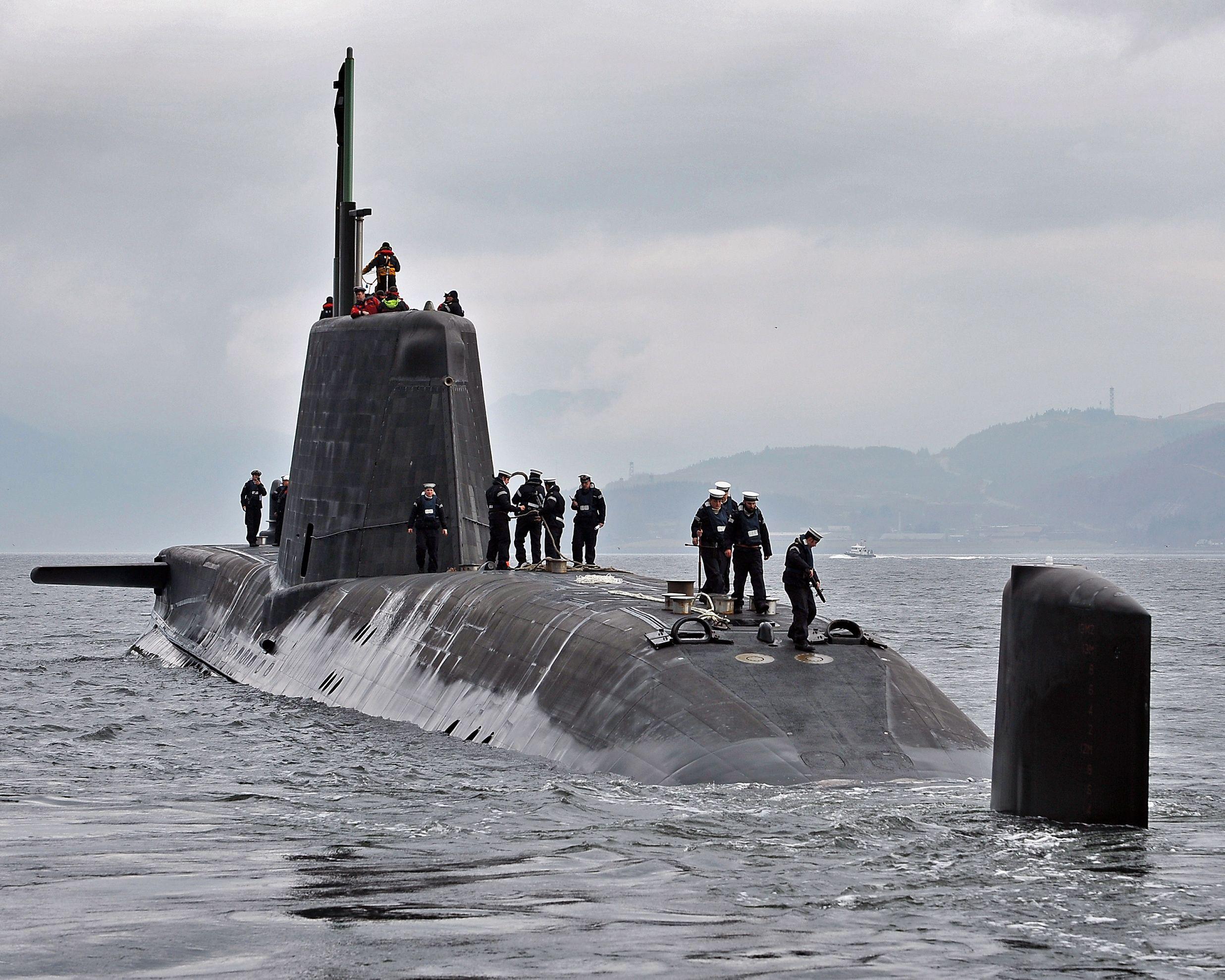 Royal Navy Submarine HMS Astute Returns to HMNB Clyde MOD